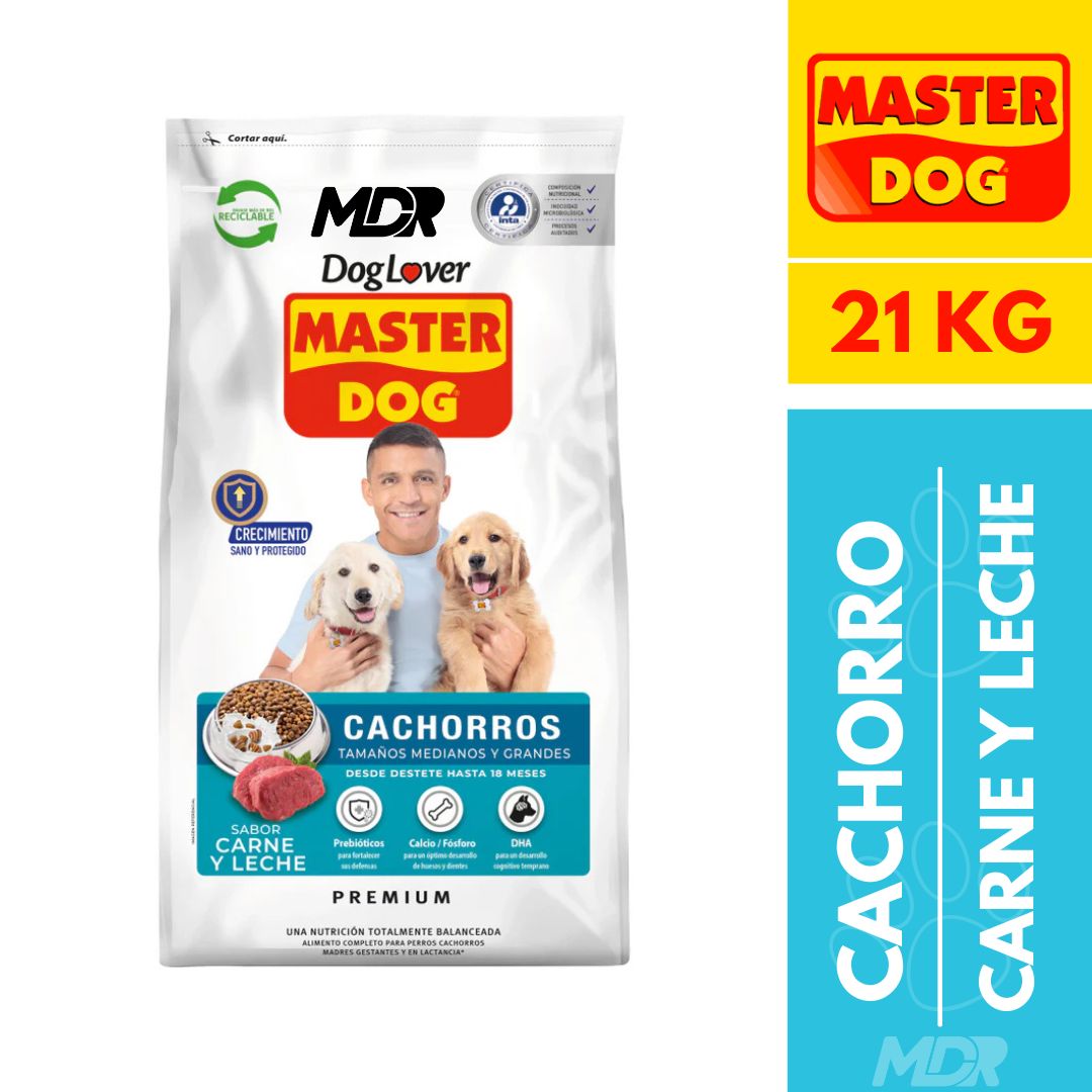Master Dog Cachorros sabor Carne y Leche
